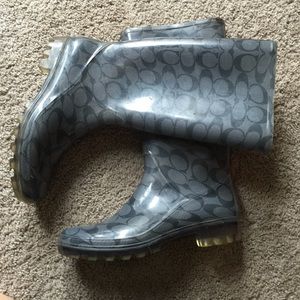 ****** SOLD*******Coach rain boots size 8