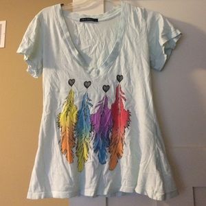 Wildfox Rainbow Feather Baggy Beach T-shirt