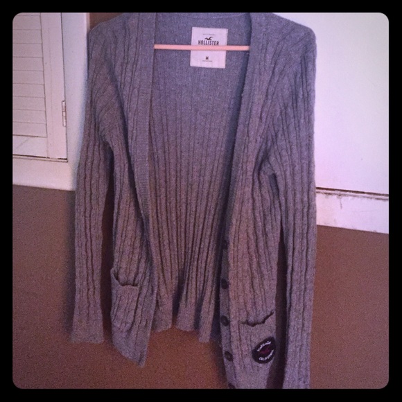 warm grey cardigan