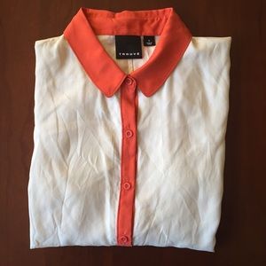 100% silk button down blouse