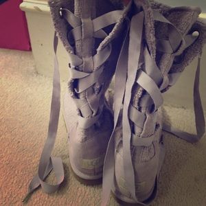 Light purple lace up uggs size 8