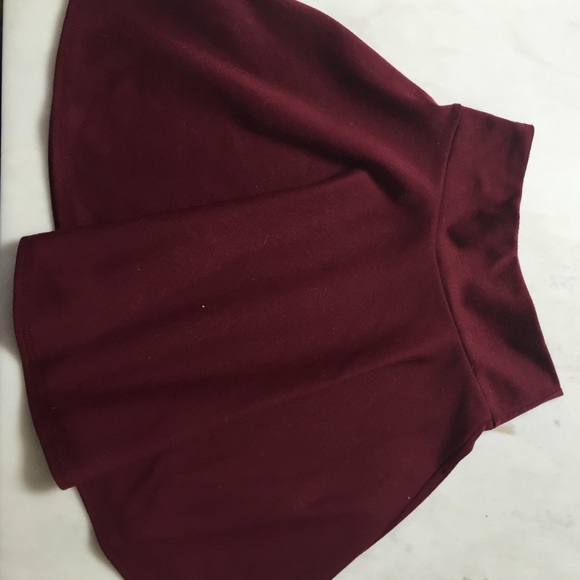 maroon full tilt high wasted skirt