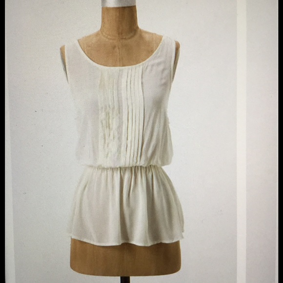 Anthropologie Tops - Anthropologie Pintuck peplum Blouse