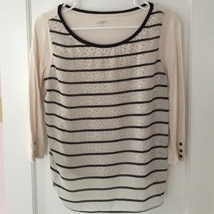 Small 3/4 sleeve Loft top
