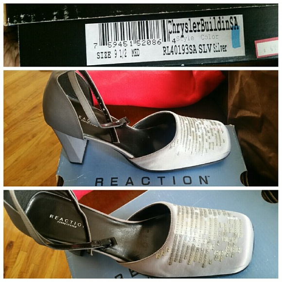 Silver/grey Sequins dress shoes - Picture 1 of 3