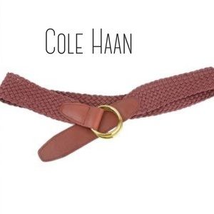 NWT Cole Haan Leather Braided Belt XL