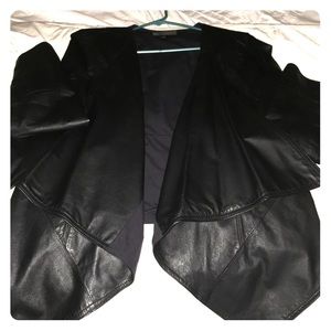 Black Leather Swing jacket