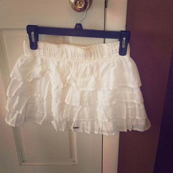 white frilly skirt