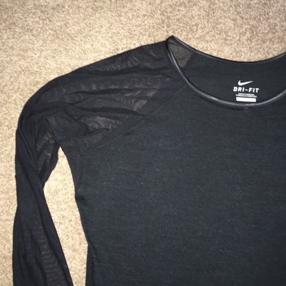 nike sheer long sleeve top