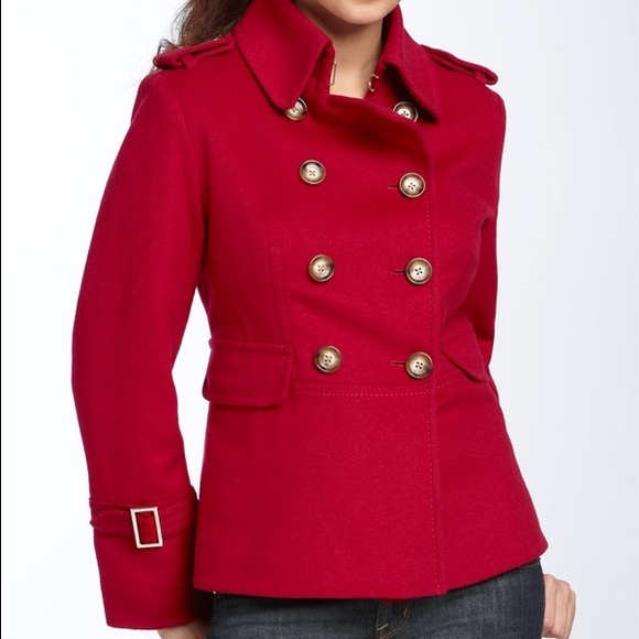 ❤️⛸NWT MICHAEL Michael Kors Short Melton Pea Coat