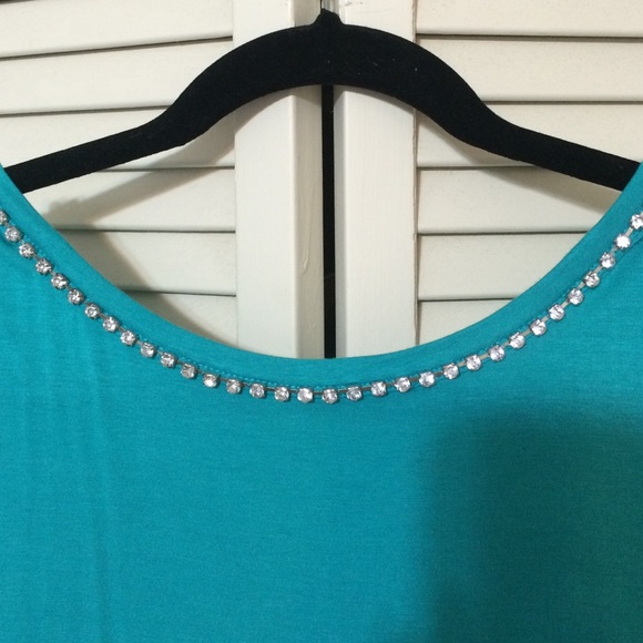 Jennifer Lopez 2X teal tank NWOT - Picture 3 of 4