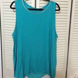 Jennifer Lopez 2X teal tank NWOT