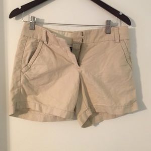 I crew khaki shorts size 0