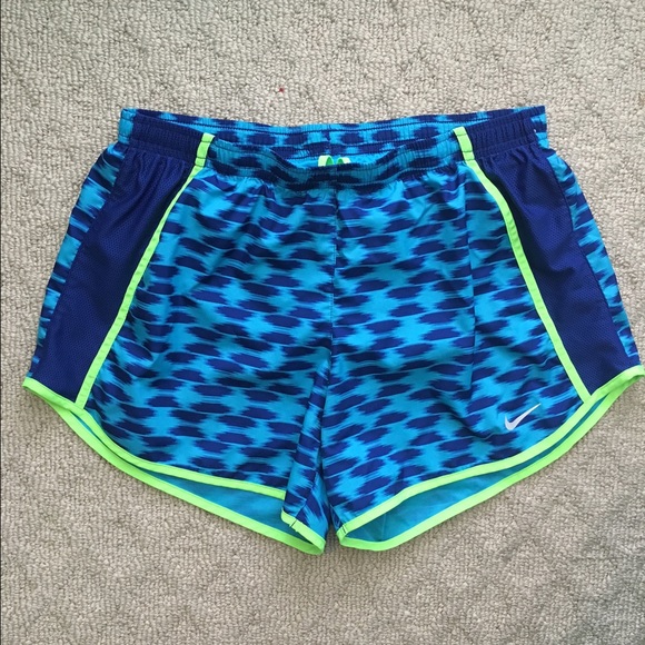Blue and Green Nike Shorts