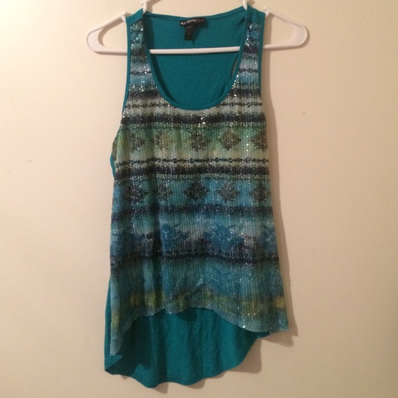 Flowy sequence tank top