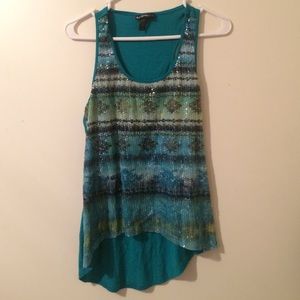 Flowy sequence tank top