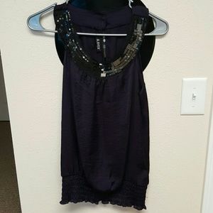 Plum beaded top