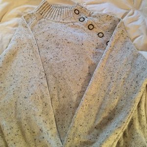 Cream snap neck sweater