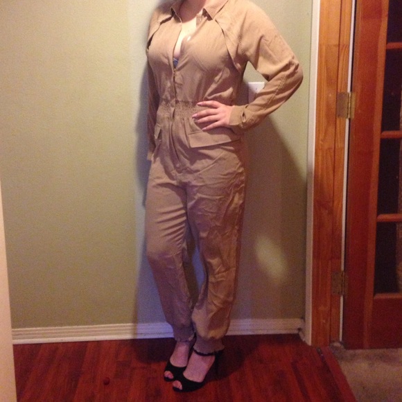 Tan jumpsuit