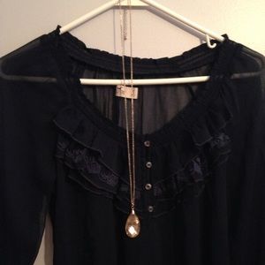 Gold long pendent necklace (free with purchase)