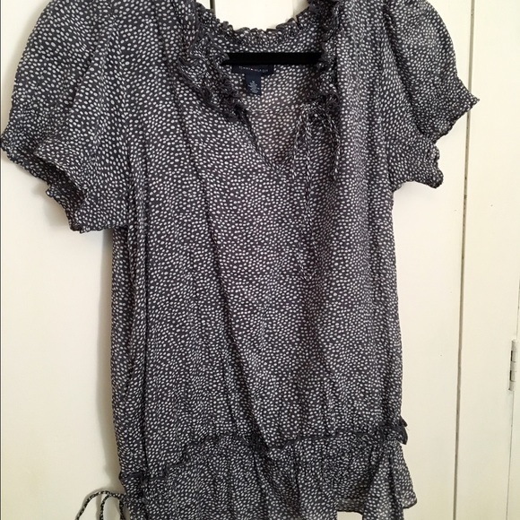Silky polka dot top