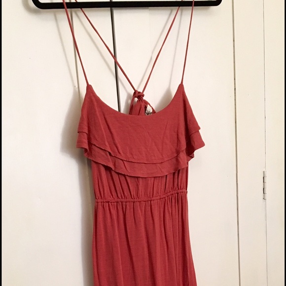 Coral maxi dress