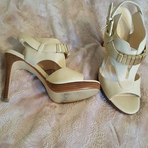 Calvin Klein Beige leather heels