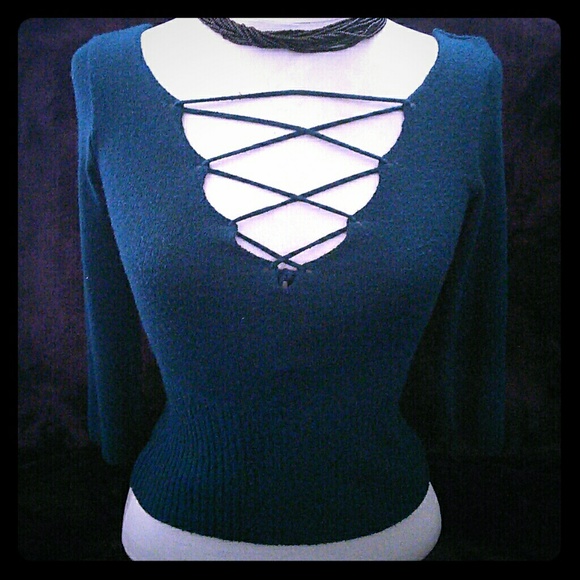 Lace up cropped top