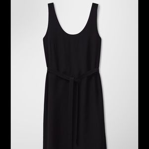 Aritzia black silk tank dress