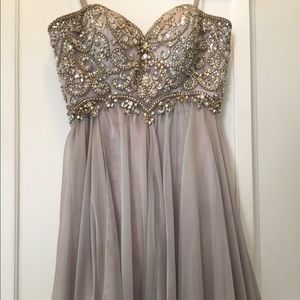 Gorgeous lilac beaded gown