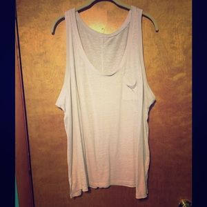 White Knit "Boyfriend Tank" XXL