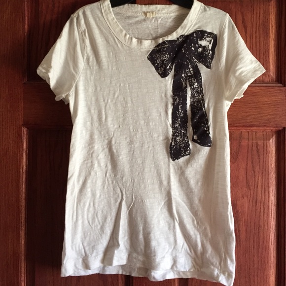 Velour Bow Tee Shirt
