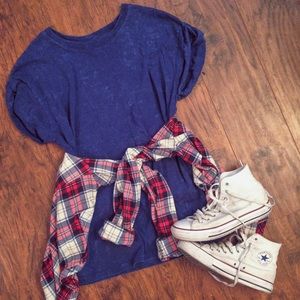 NWOT Forever 21 Blue Tshirt Dress/ Oversized shirt