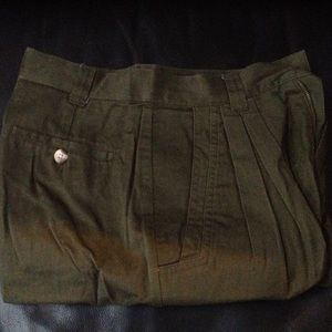 Eddie Bauer Twill Olive Colored Shorts