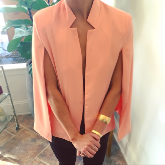 Peach cape blazer