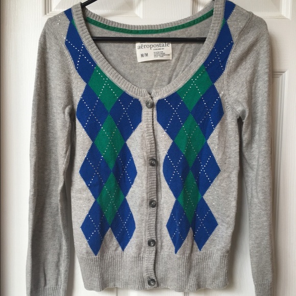 Gray argyle Aeropostale sweater