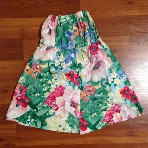 Floral tube top dress