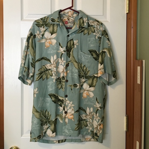 Light Turquoise Hawaiian Shirt