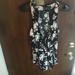 Floral tank romper