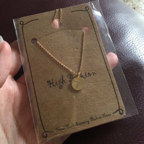 Handmade dainty Leo Constellation necklace
