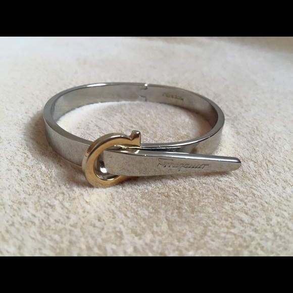 💕SOLD💕SOLD💕Ferragamo 2tone Bangle - Picture 1 of 4