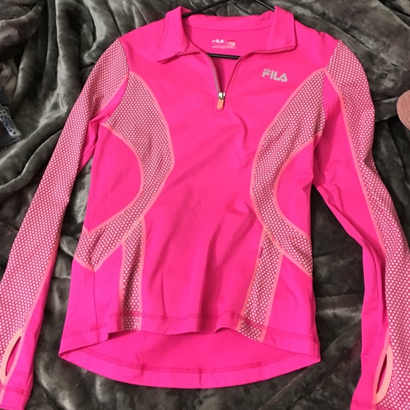 FILA pink track sweater