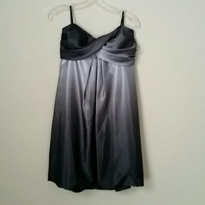 David's bridal sateen strapless cocktail dress
