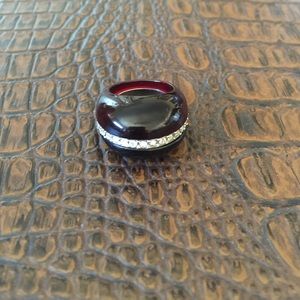 Dark Red Fashion Rhinestone Ring Size 7