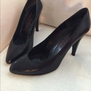 Charles Jourdan Paris Leather Pumps