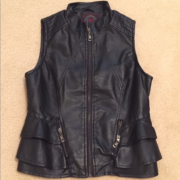 NWOT faux leather vest