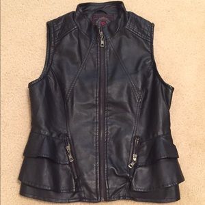NWOT faux leather vest