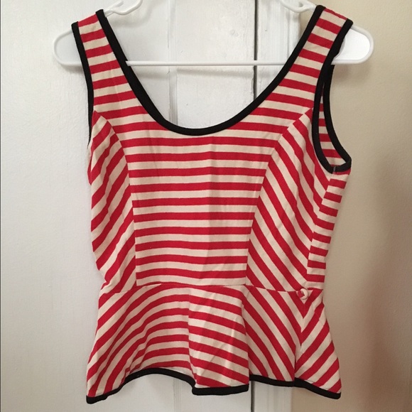 🚫🚫SOLD🚫🚫Striped peplum top
