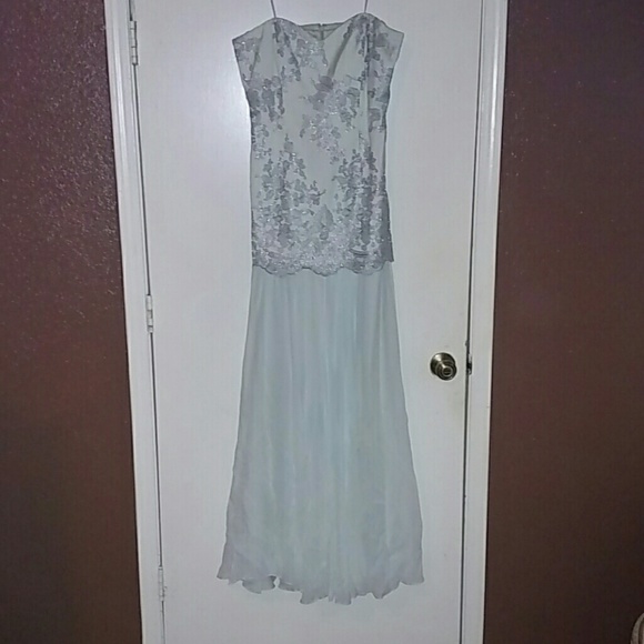 Badgley Mischka mint gown
