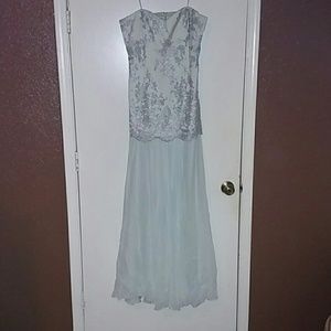 Badgley Mischka mint gown
